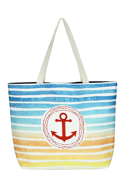 STRIPE ANCHOR TOTE BAG