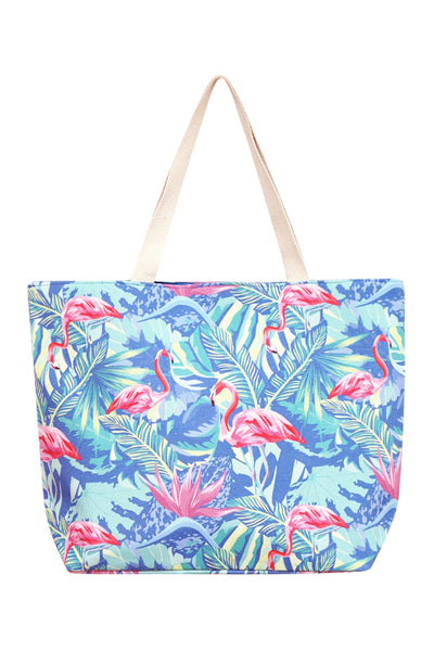 TROPICAL FLAMINGO TOTE BAG