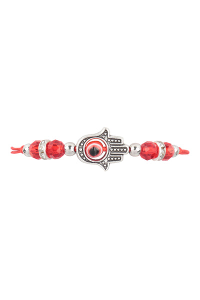 HAMSA EVIL EYE CHARM SLIDING KNOT BRACELET SET