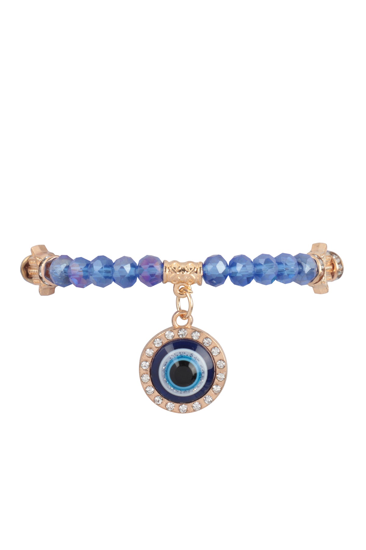 EVIL EYE PENDANT CHARM STRETCH BRACELET SET