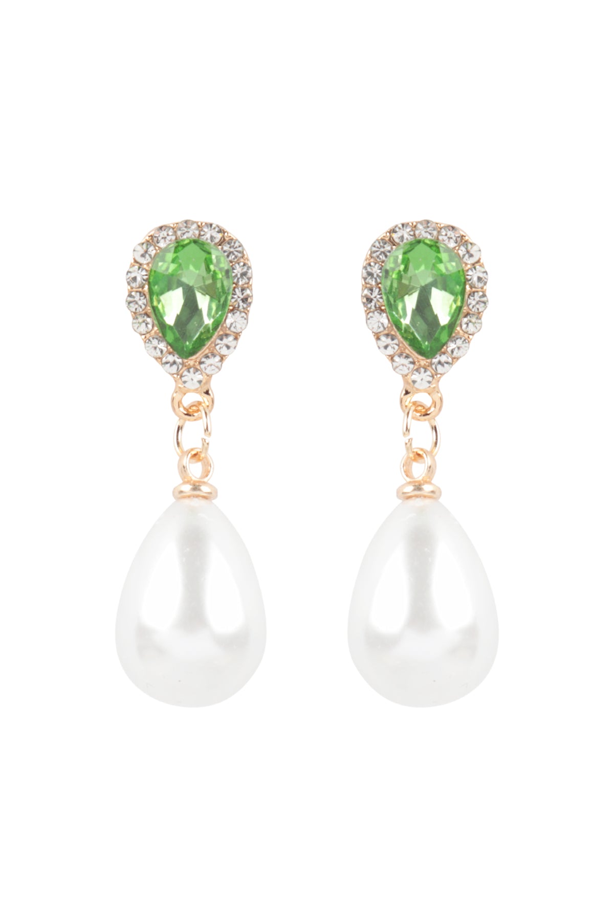 TEARDROP CRYSTAL RHINESTONE DROP PEARL EARRING ASSORTED SET