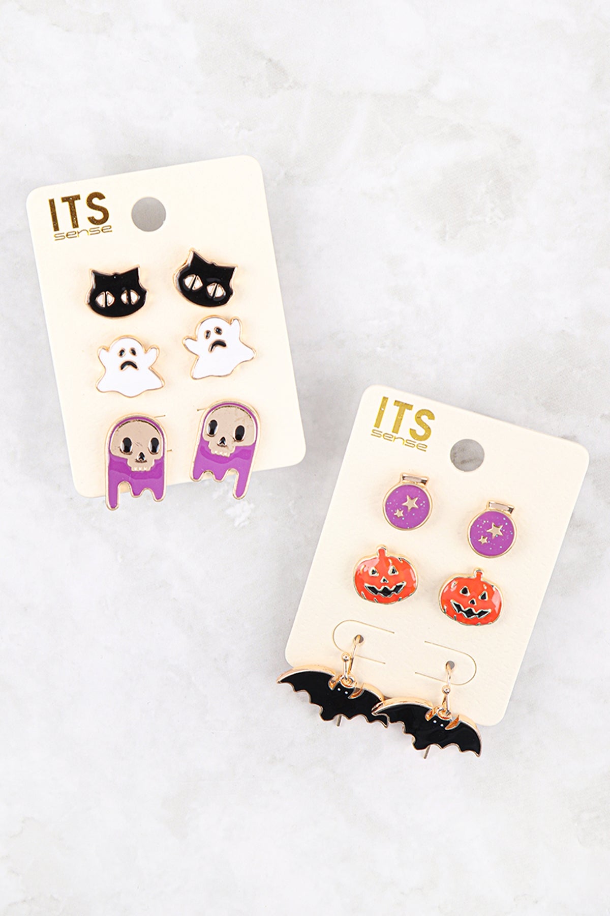 HALLOWEEN ENAMEL 3 SET ASSORTED EARRING /6PCS