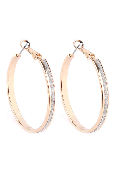 1.5" SAND STICKER HOOP EARRINGS