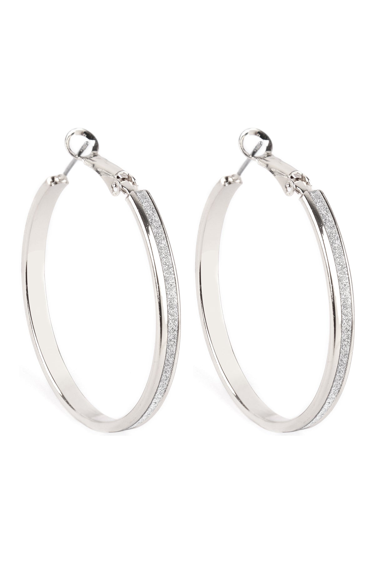 1.5" SAND STICKER HOOP EARRINGS