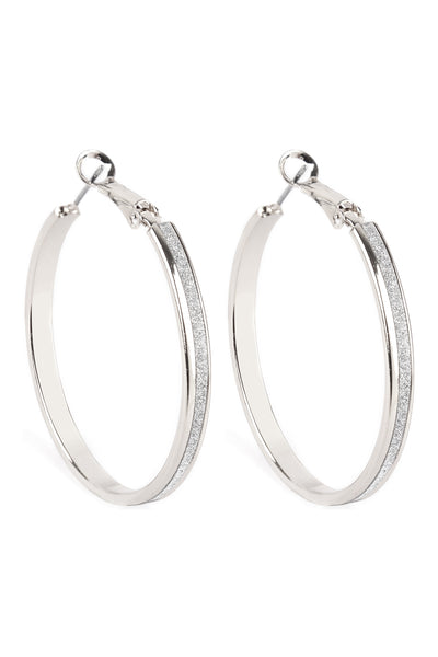 1.5" SAND STICKER HOOP EARRINGS