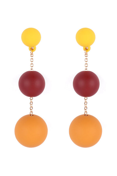 CCB 3 DROP COLOR COATED EARRINGS