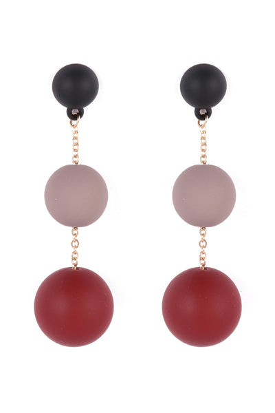 CCB 3 DROP COLOR COATED EARRINGS