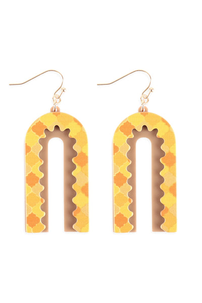 MOROCCAN LAYERED PRINT ACETATE DROP EARRINGS/6PCS (NOW $1.25 ONLY!)