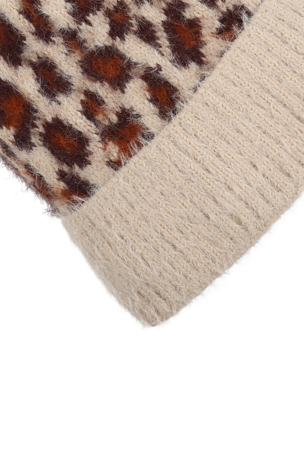 LEOPARD POMPOM FUZZY FLEECE BEANIE (NOW $ 4.25 ONLY!)