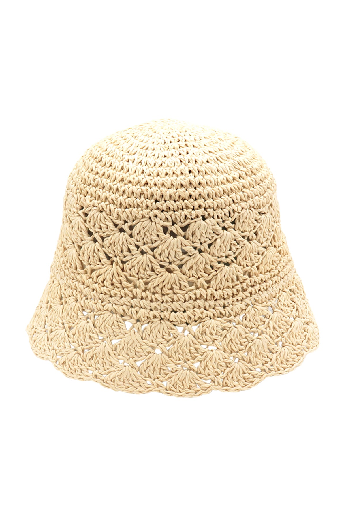 HANDMADE CROCHET FOLDABLE STRAW BUCKET HAT