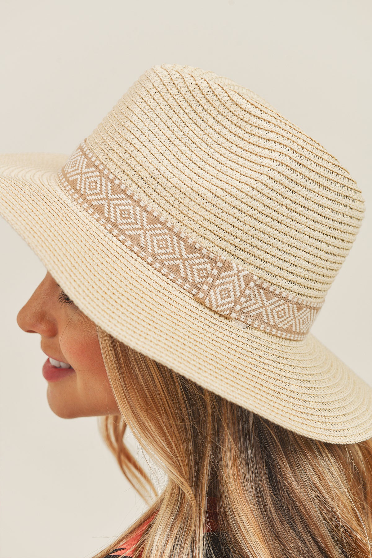 TRIBAL BAND PANAMA SUN HAT