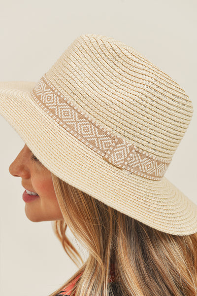 TRIBAL BAND PANAMA SUN HAT