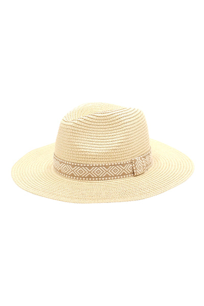 TRIBAL BAND PANAMA SUN HAT