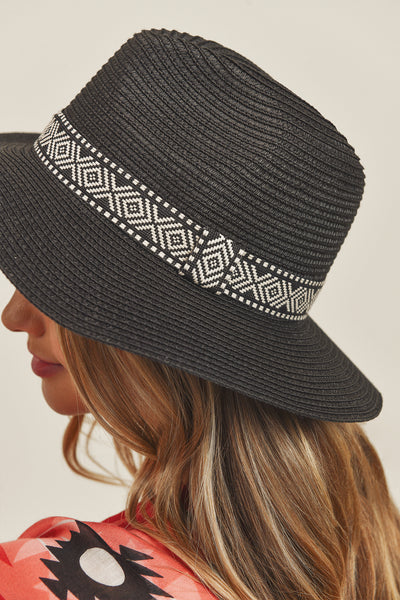 TRIBAL BAND PANAMA SUN HAT