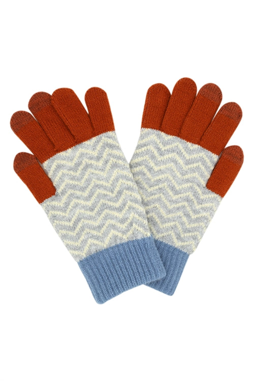CHEVRON MULTI COLOR SMART GLOVES