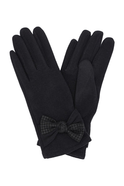 HOUNDSTOOTH BOW SMART GLOVES