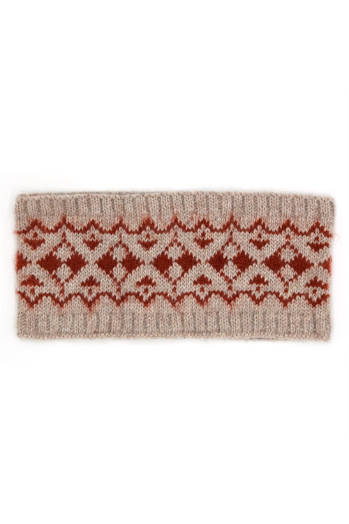 AZTEC PATTERN EAR WARMER HEADBAND