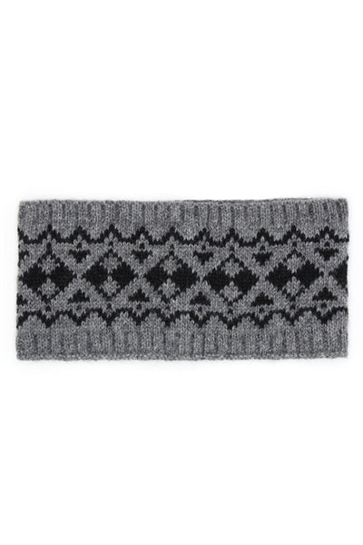 AZTEC PATTERN EAR WARMER HEADBAND