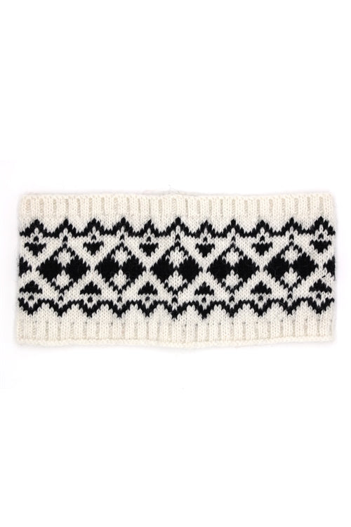 AZTEC PATTERN EAR WARMER HEADBAND