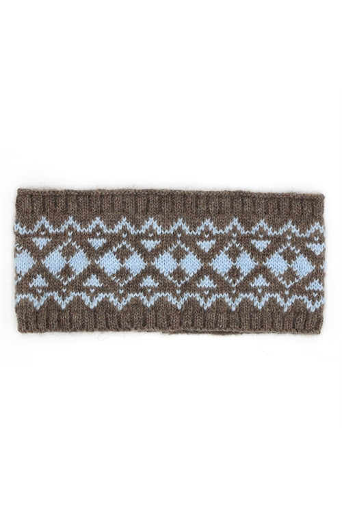 AZTEC PATTERN EAR WARMER HEADBAND