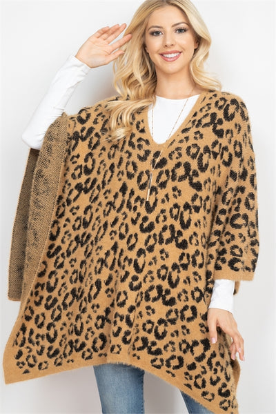 LEOPARD PRINT PONCHO (NOW $10.75 ONLY!)