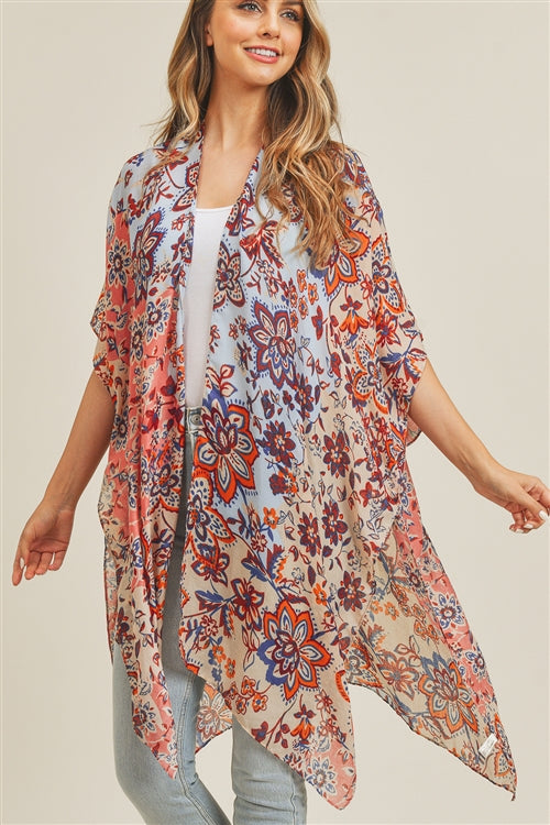 MULTI FLOWER KIMONO