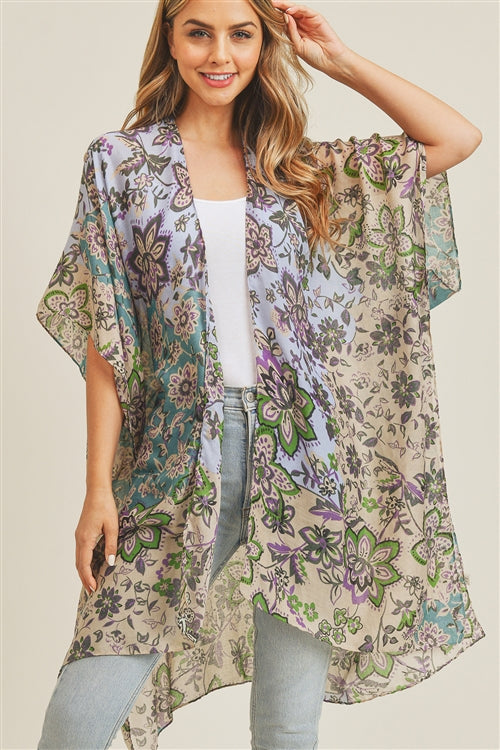 MULTI FLOWER KIMONO