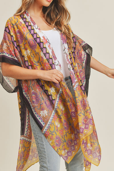 FLOWER PATTERN KIMONO