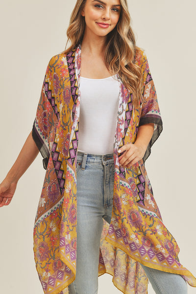 FLOWER PATTERN KIMONO