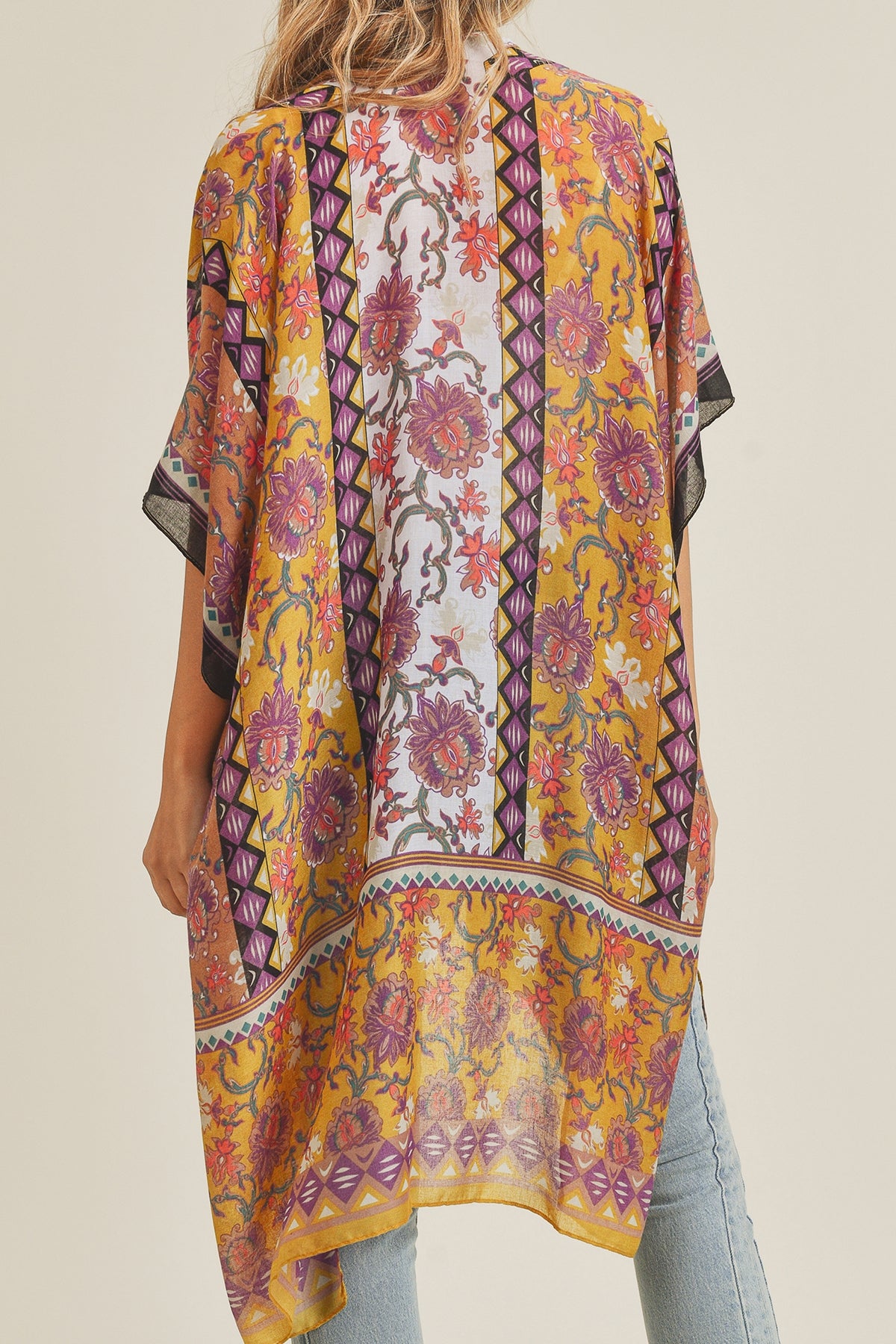 FLOWER PATTERN KIMONO