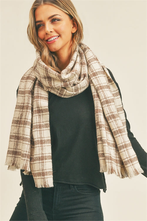 PLAID LUREX OBLONG SCARF