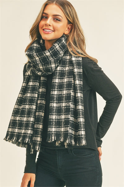 PLAID LUREX OBLONG SCARF