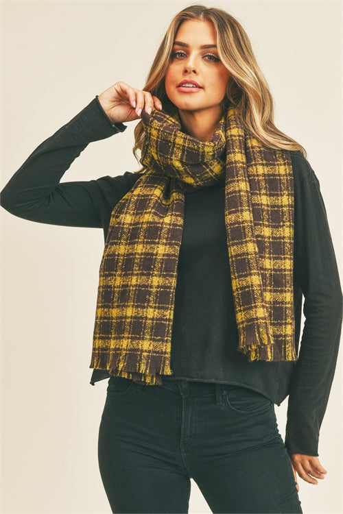 PLAID LUREX OBLONG SCARF