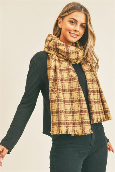 PLAID LUREX OBLONG SCARF