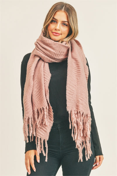 SOLID PLEATED SCARF