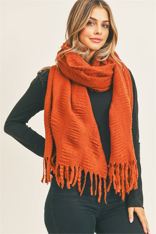 SOLID PLEATED SCARF