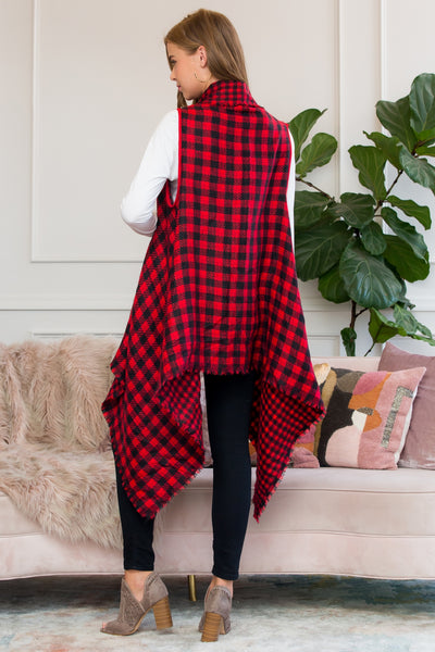 REVERSIBLE PLAID VEST