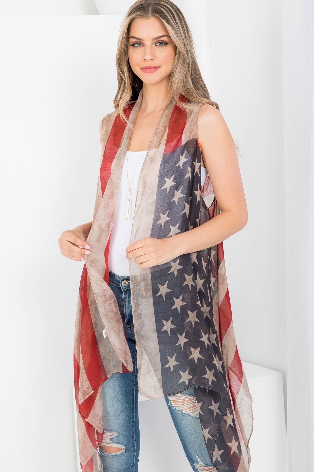 VINTAGE AMERICAN FLAG VEST 35