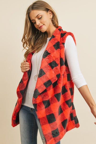 BUFFALO PLAID POCKET VEST (NOW $10.75 ONLY!)