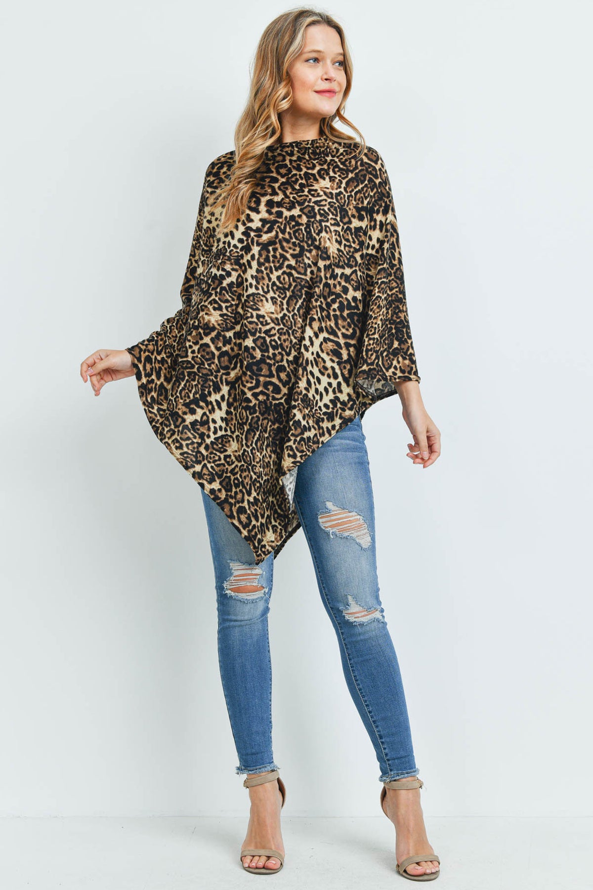 ALL YEAR ROUND LEOPARD PONCHO/6PCS (NOW $3.75 ONLY!)