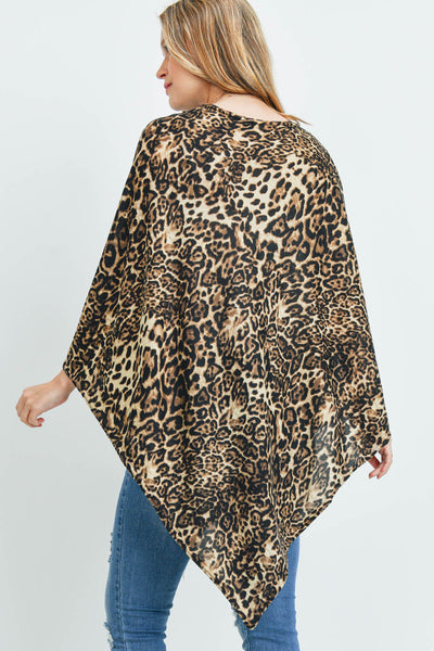 ALL YEAR ROUND LEOPARD PONCHO/6PCS (NOW $3.75 ONLY!)