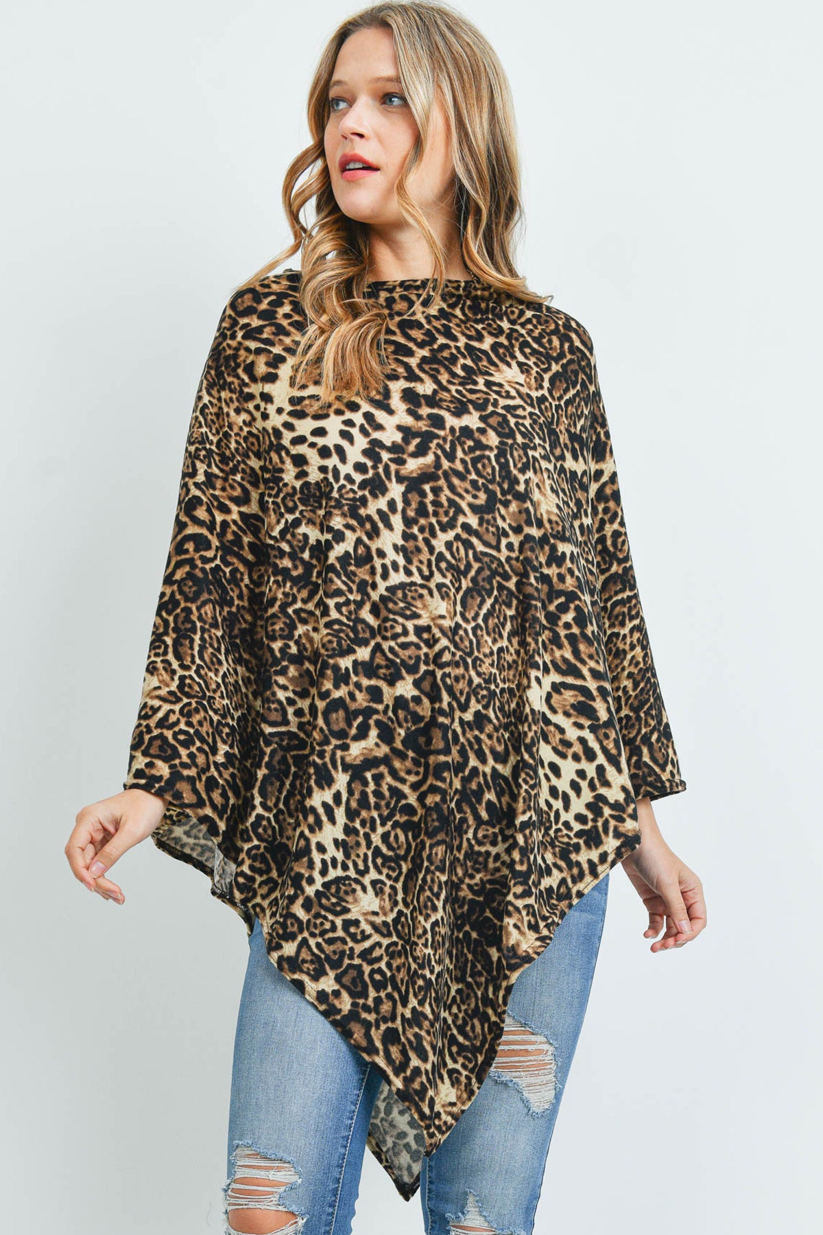 ALL YEAR ROUND LEOPARD PONCHO/6PCS (NOW $3.75 ONLY!)