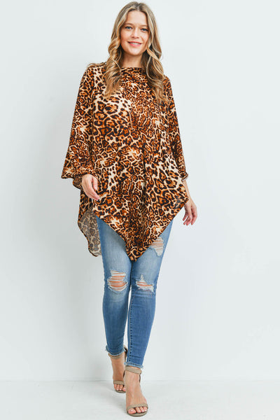 ALL YEAR ROUND LEOPARD PONCHO/6PCS (NOW $3.75 ONLY!)