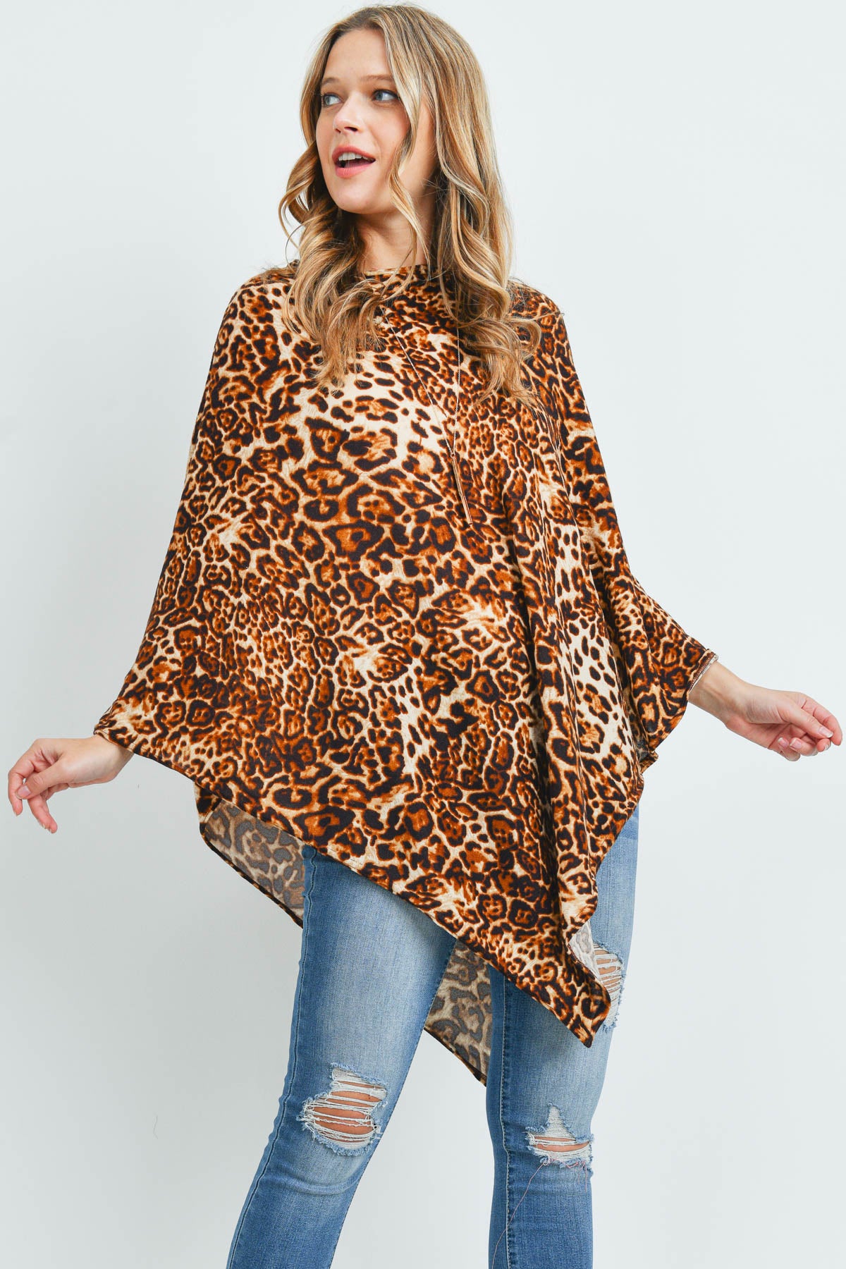 ALL YEAR ROUND LEOPARD PONCHO/6PCS (NOW $3.75 ONLY!)