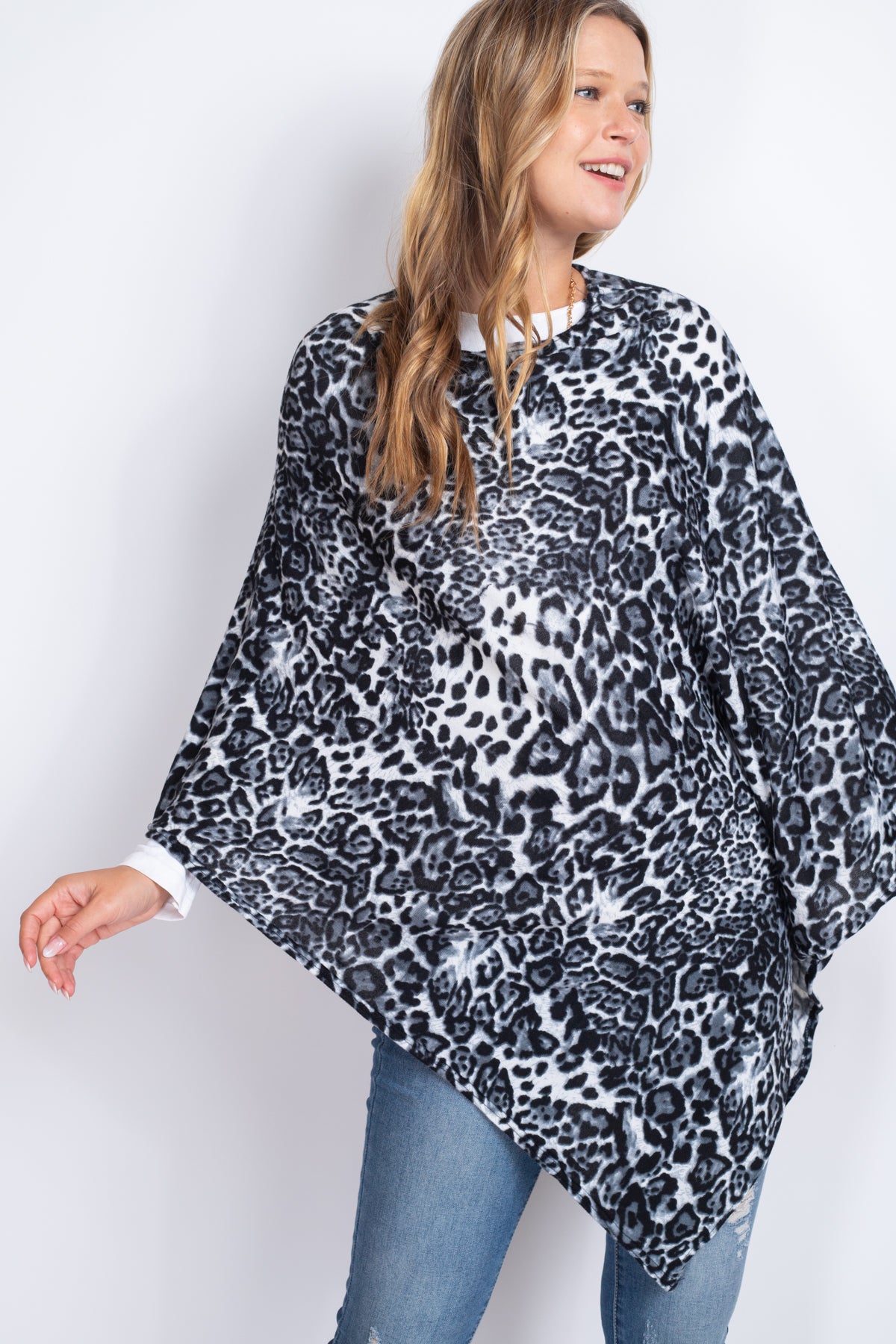 ALL YEAR ROUND LEOPARD PONCHO/6PCS (NOW $3.75 ONLY!)