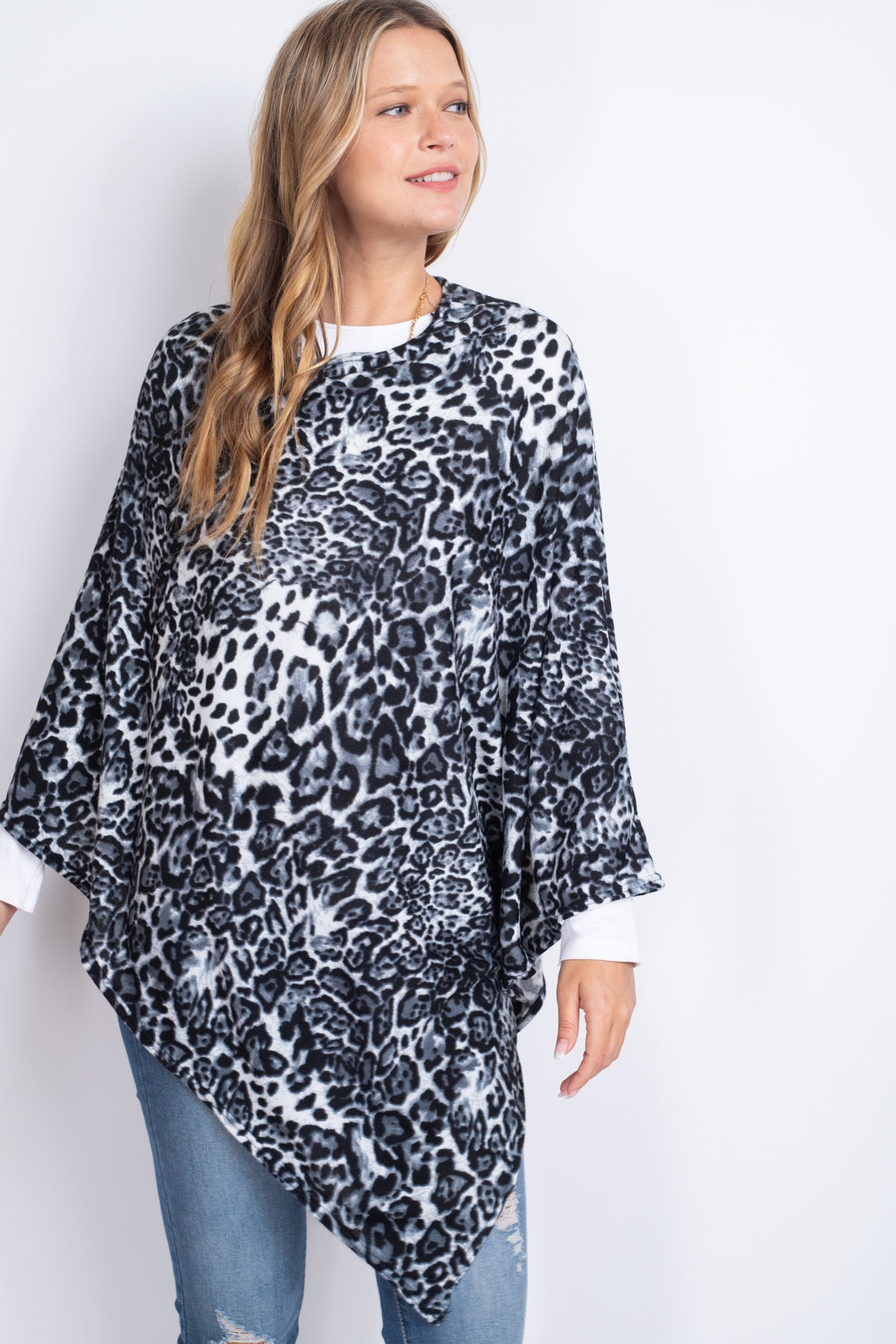 ALL YEAR ROUND LEOPARD PONCHO/6PCS (NOW $3.75 ONLY!)