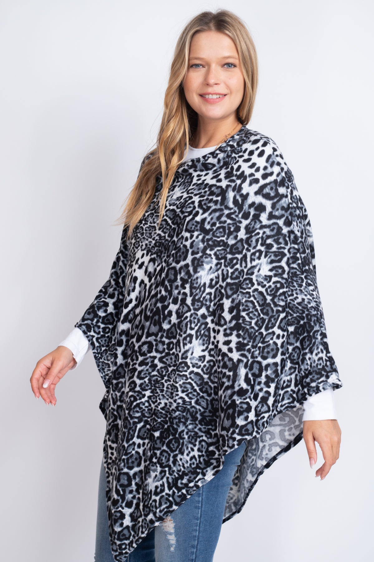 ALL YEAR ROUND LEOPARD PONCHO/6PCS (NOW $3.75 ONLY!)