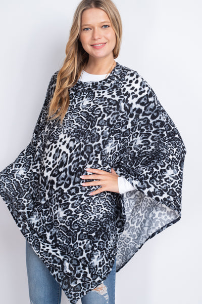 ALL YEAR ROUND LEOPARD PONCHO/6PCS (NOW $3.75 ONLY!)