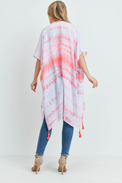 TIE DYE DASH TASSEL KIMONO (NOW $5.50 ONLY!)