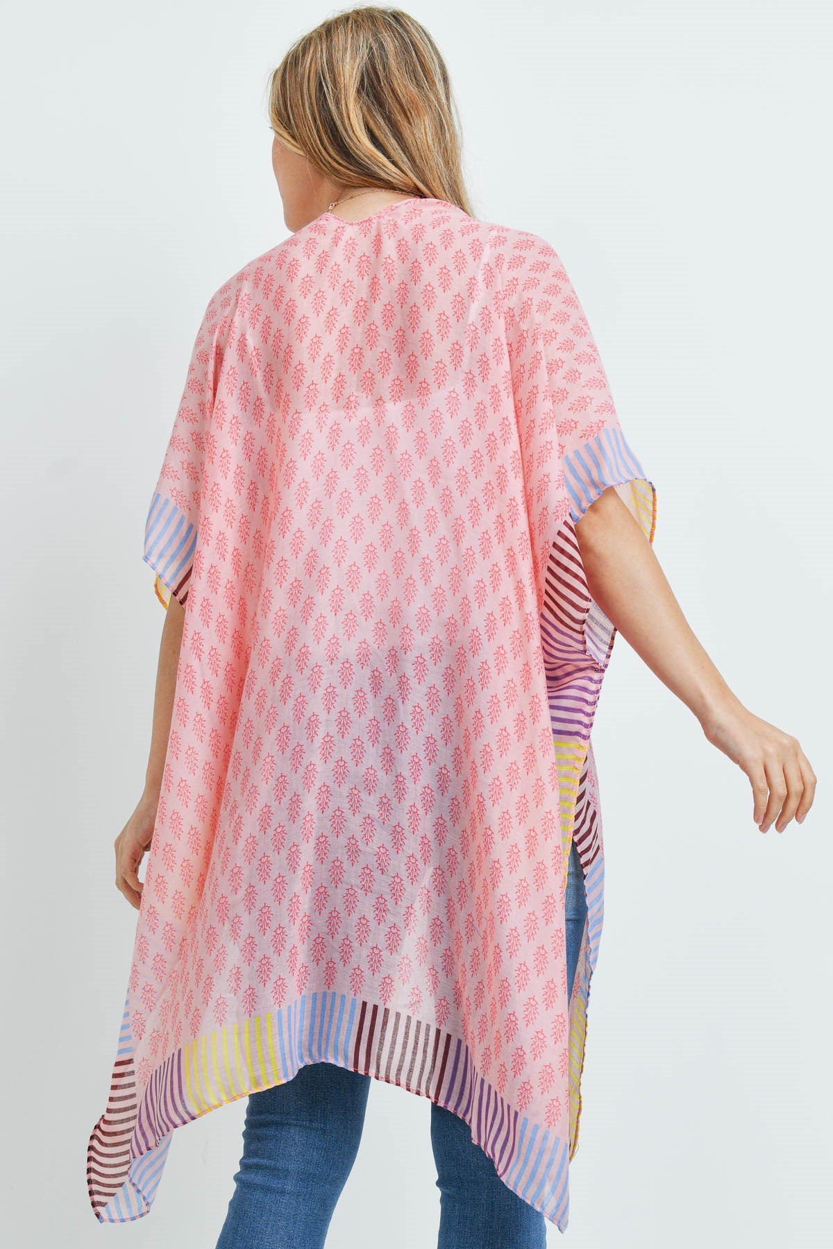 BOHEMIAN STYLE OMBRE LEAVES KIMONO/6PCS (NOW $3.75 ONLY!)